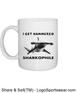 "I Get Hammered" shark mug Design Zoom